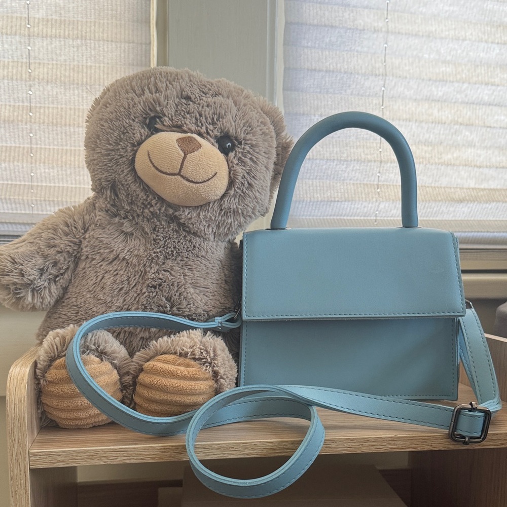 Blue  Crossbody Handbag with Top Handle